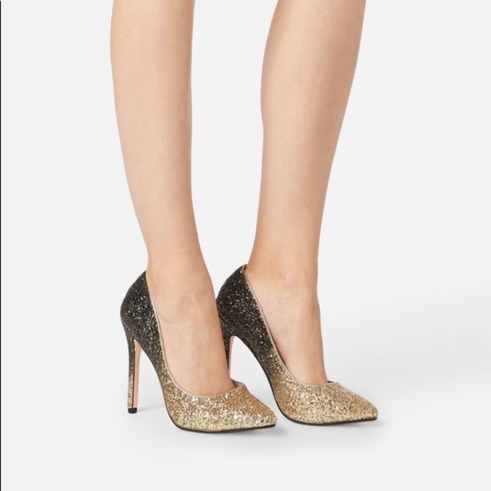 ✨🔥JustFab 9 Sindra Ombré Glitter Pumps ‼️💯